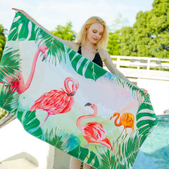 Ocevara Double-sided velvet beach towel for seaside swimming, water-absorbent, non-sand, breathable, - image 9