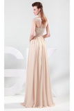 Cap Sleeves Long Beading Prom Dress K67