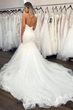 Sexy Lace Mermaid Sweetheart Wedding Dress With Ruffles, Bridal Gown OK1884