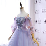 Custom Women Prom Dress Ball Gown Long Quinceanera Dress Floral Flowers Prom Dress OKV85