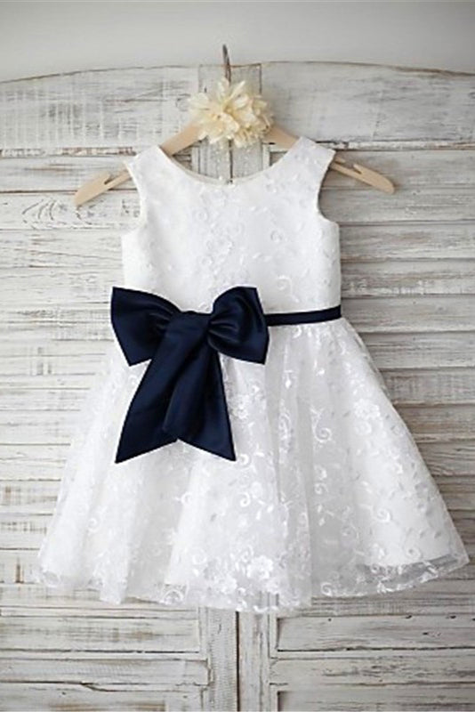 Lace Flower Girl Dress,White Flower Girl Dresses,A-line Flower Girl Dress
