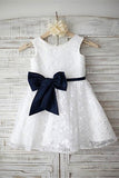 Lace Flower Girl Dress,White Flower Girl Dresses,A-line Flower Girl Dress