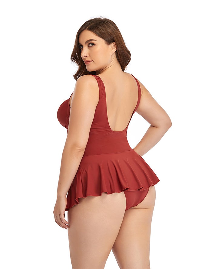 New Sweetheart Neckline Underwire One-Piece Swimsuit