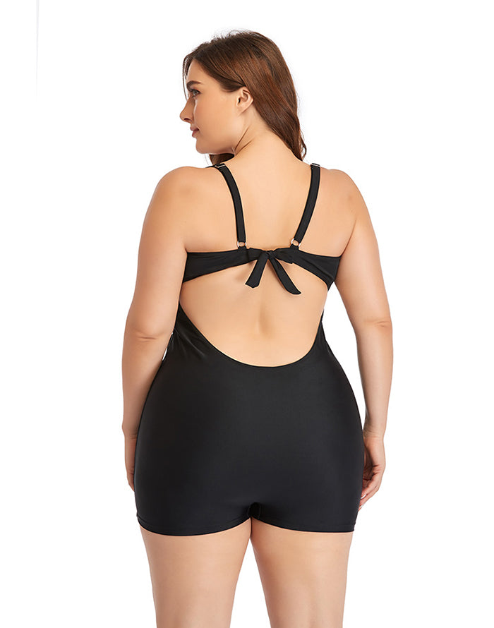 Floral Plus Size One-Piece Swimsuit