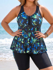 Printed Tankini Capris Set