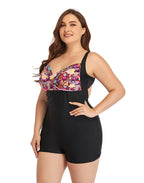Floral Plus Size One-Piece Swimsuit