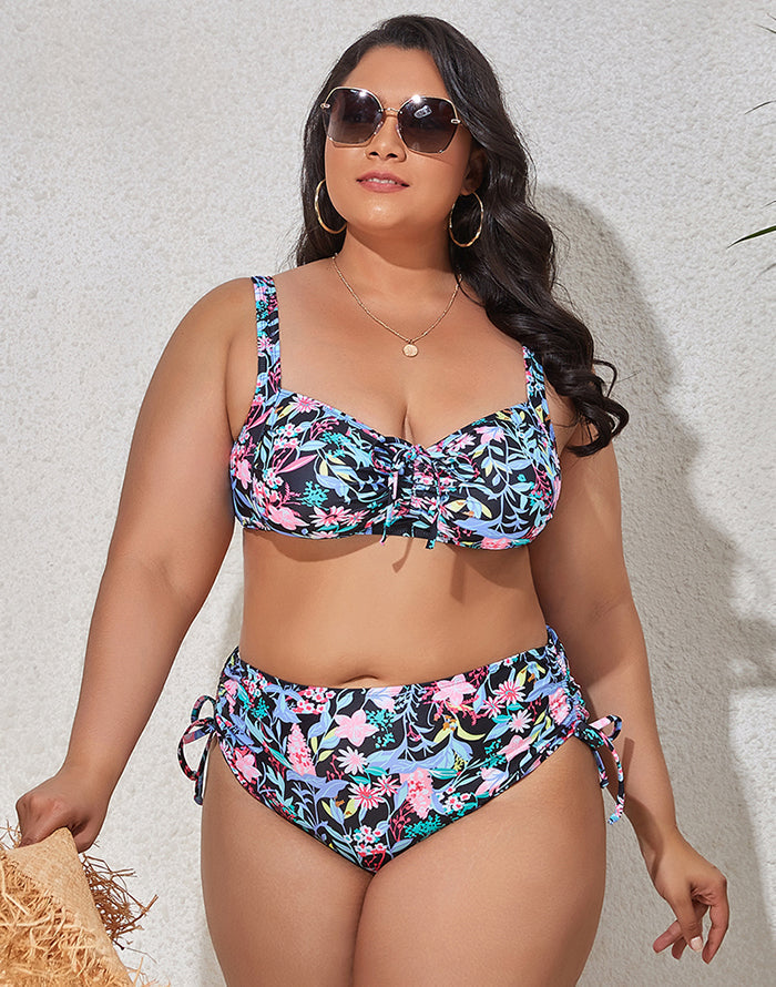 Colorful Print Plus Size Bikini Main image
