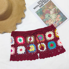 Crochet Granny Square Beach Shorts