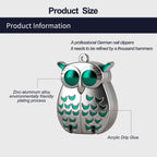 German Professional Stainless Steel Mini Nail Clippers, Ultra Sharp and Sturdy Fingernail and Toenail Clippers, Foldable Portable Nail Clippers with Owl Patterns