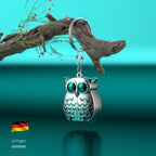 German Professional Stainless Steel Mini Nail Clippers, Ultra Sharp and Sturdy Fingernail and Toenail Clippers, Foldable Portable Nail Clippers with Owl Patterns