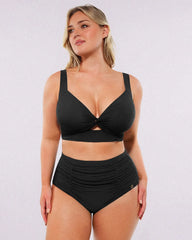 Twist-Front High-Waisted Tummy Control Bikini Set
