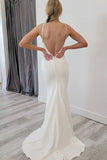 Elegant Mermaid Scoop Neck Wedding Dress N115