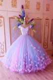 Princess Pink and Blue Ball Gowns Cheap Prom Dresses,Quinceanera Dresses OKH98