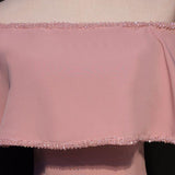 Elegant Trumpet Mermaid Off-the-shoulder Floor Length Pink Prom Dresses With Slit OK631