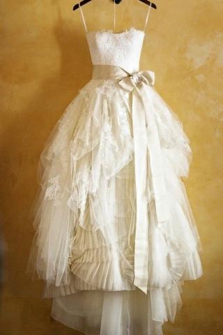 Princess Wedding Dresses,Spaghetti Straps Wedding Dress,Ruffles Wedding Gown,Tulle Bridal Dress,Ball Gown Wedding Dresses,Wedding Dress With Sash