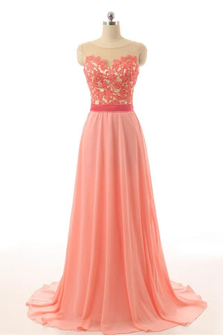 Lovely Handmade Lace Long Open Back Prom Dress For Girls K151
