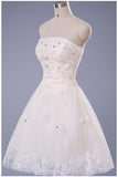 Gorgeous Strapless Lace Short Beading Pretty Homecoming Dress K199