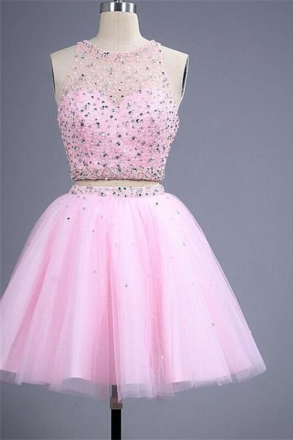Pretty Pink Cute Girly Dress Homecoming Dresses For Teens K266