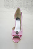 Pink Peep Toe Wedding Shoes Bridesmaid Shoes S57