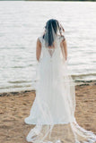 3 Meters Long Tulle Wedding Veils Lace Applique Edge WV8