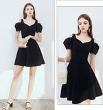 Simple Style Black Short Prom Dress Vintage Cute Homecoming Dress K923