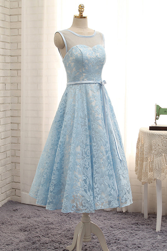 Blue Homecoming Dresses,Simple Homecoming Dress,Short Homecoming Dress,A Line Homecoming Dresses,Sleeveless Homecoming Dresses,Lace Homecoming Dresses