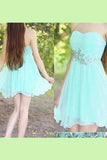 Pretty Girly Elegant Mint Short Chiffon Mini Homecoming Dress K388