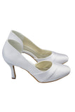 Real Made Simple Satin Close Toe Wedding Shoes S110
