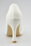 Simple Elegant Handmade Ivory Pointed Toe Simple Wedding Shoes S125