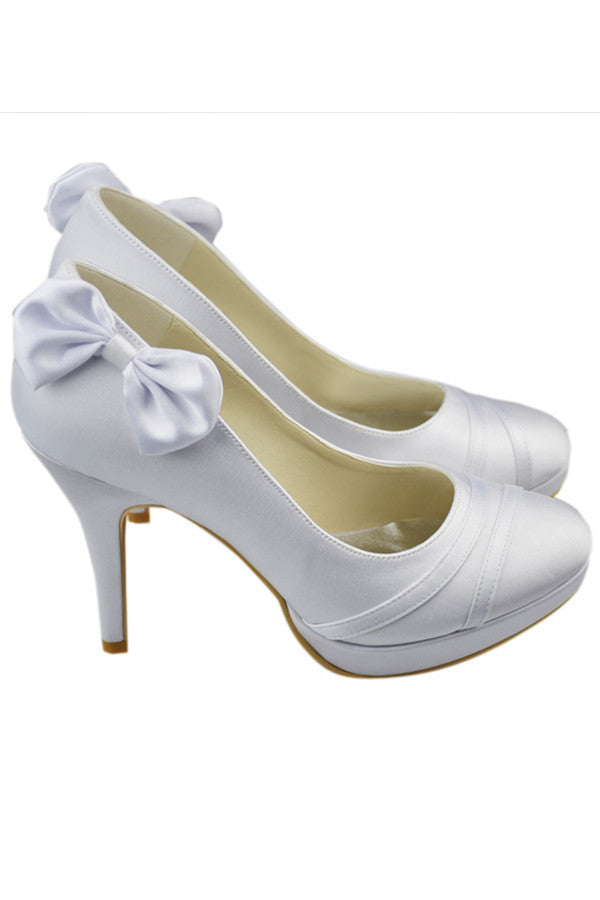 High-Heel Ivory Elegant Comfy Simple Wedding Shoes S84