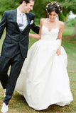 Spaghetti Straps Wedding Dresses,White Wedding Dresses,A Line Wedding Dress,Lace Bridal Dress,A Line Wedding Dresses