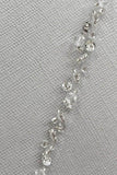 One Layer Fingertip Beading Edge Wedding Veils with Crystals and Sequins WV2
